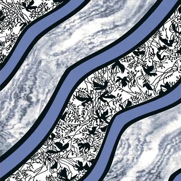 400x400mm | BLUE WORMS
